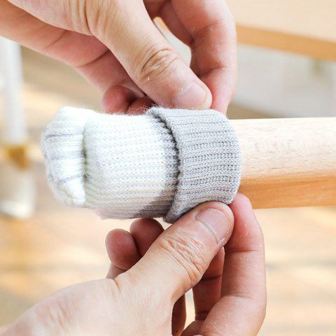  Silent Wearproof Table and Chair Foot Cover Floor Protective Mat 4pcs 