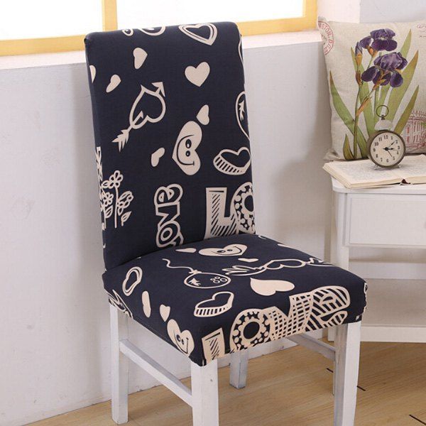 

Good Look Conjoined Saving Chair Cover, Midnight blue