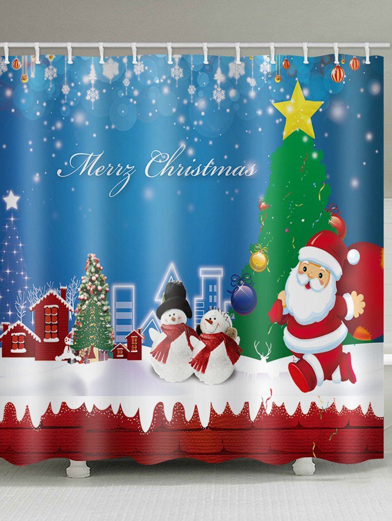 

Christmas City Print Waterproof Bathroom Shower Curtain, Multi