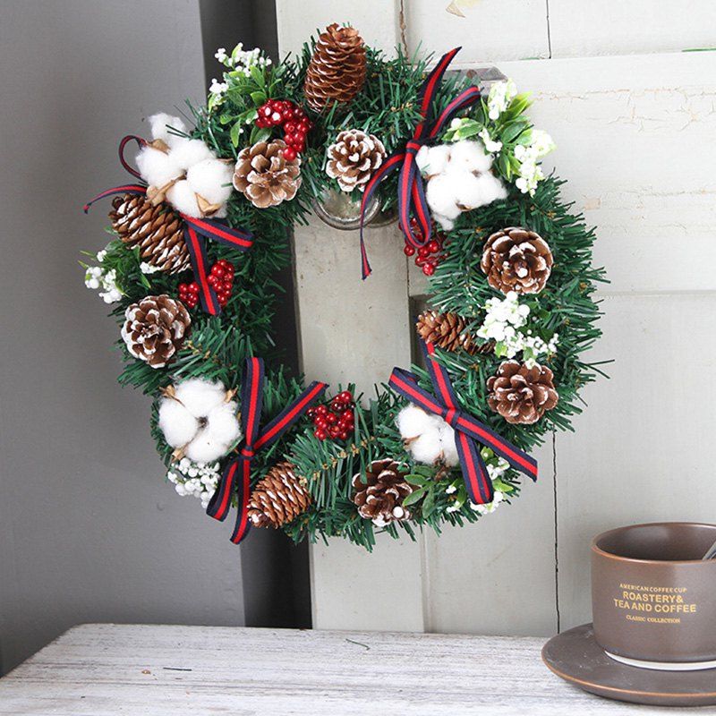 

30cm Creative Wreath Home Decoration Christmas Day Exquisite Door Hanging Window Props, Multi-a