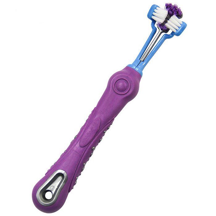 [45 OFF] Threehead Multiangle Cleaning Large Dog Toothbrush Rosegal