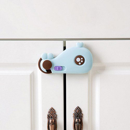 

Whale Design Multi-function Baby Safety Buckle for Cabinet Door, Coral blue