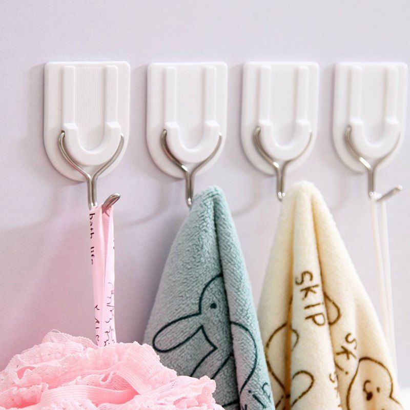 

JJ0187 White Adhesive Hook 6pcs