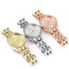 Geneva Shi Ying Montres, Cadran Rond de Diamant et Bracelet en Acier pour Femmes -  