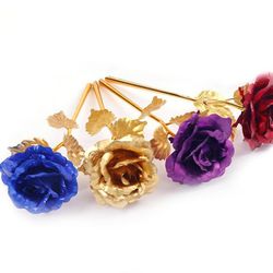 Valentine's Gilded Rose Gift 4pcs - MULTI - 25 X 8CM