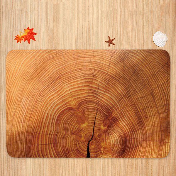 

Printed Living Room Strip Carpet Non-slip Floor Mat for Entry Door Kitchen Bathroom Wood Annual Ring Circle, Burlywood