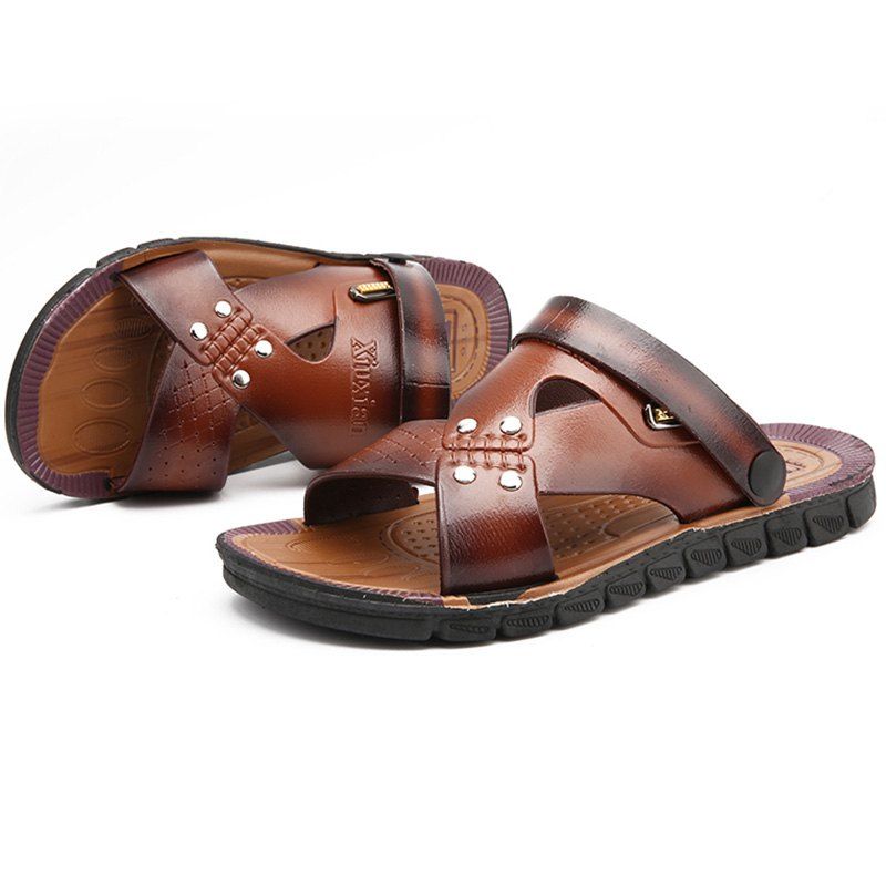 men comfortable leisure durable casual leather shoes