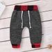 Boy's Hoodie Suit Casual Hooded Plaid Stitching -  