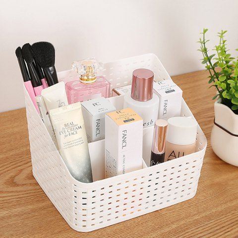 Multi-color Cosmetics Skin Care Products Remote Control Desktop Storage Box