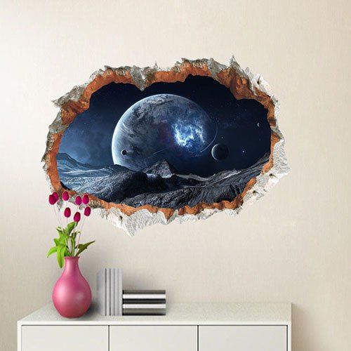 

Planetary Wall Breaking Sticker, Navy blue