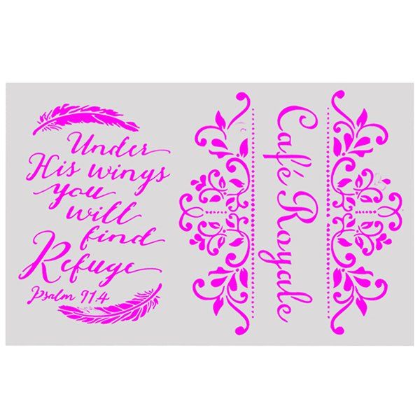 

56086 Painting Template Cake Spray Pattern, White