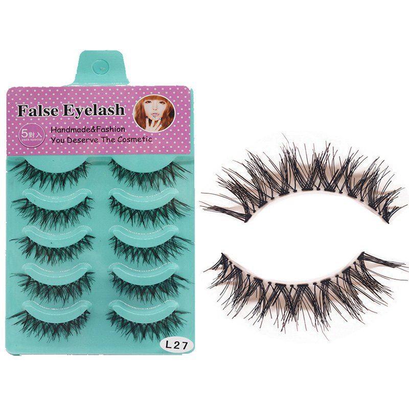 

Transparent Handmade Natural Realistic Eyelashes 10pcs, Black