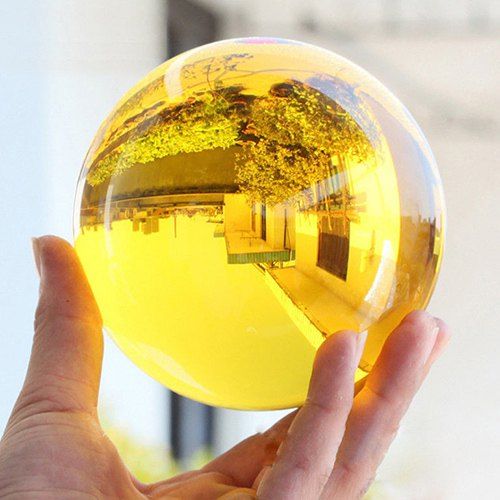 

Home Decoration Small Ornaments Crystal Ball, Yellow