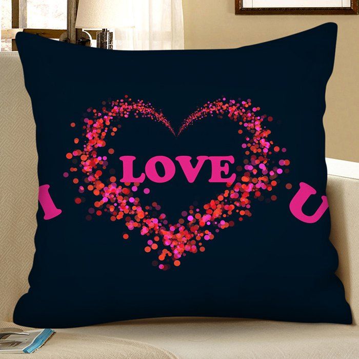 

Valentine Day Series Digital Printing Hug Pillowcase 45 x 45cm, Navy blue