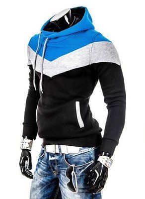 mooncolour mens novelty color block hoodies cozy sport outwear