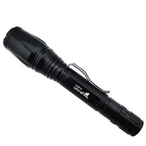 

UltraFire Telescopic Zoom Glare 1000 Lumens Two-section Charging Flashlight, Black