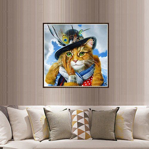 

Lzy - 041 Creative Cat Pattern DIY Diamond Painting, Multi-a