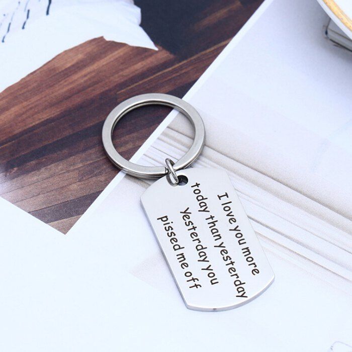 

Stainless Steel Polished Keychain, Silver