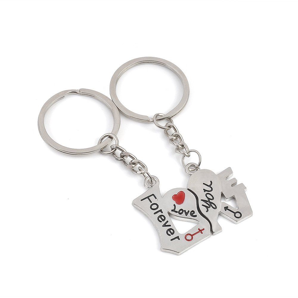 

Valentine's Day Series LOVE Letter Keychains, Silver