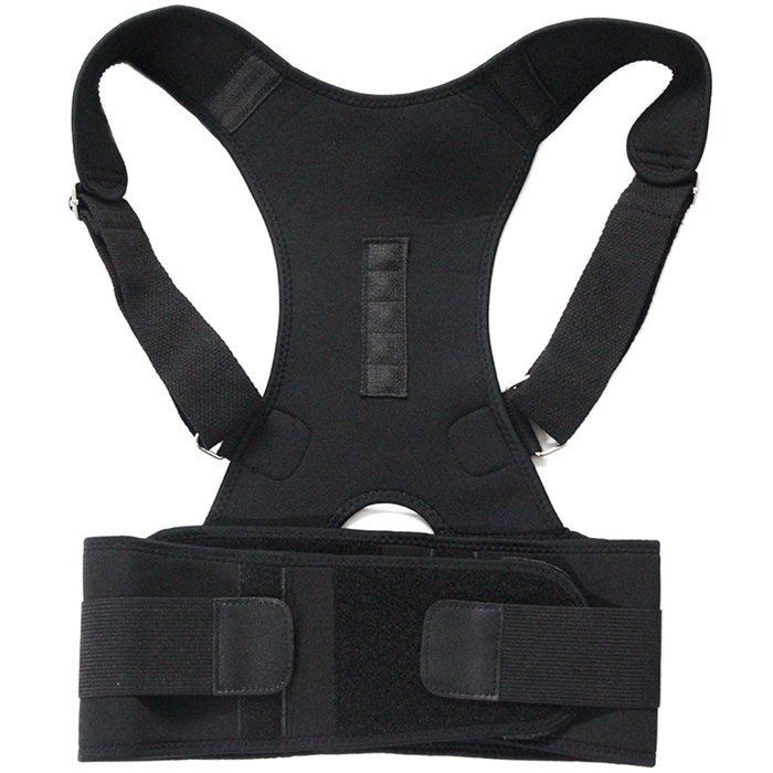 

Magnetic Therapy Posture Corrector Shoulder Back Support Belt, Black