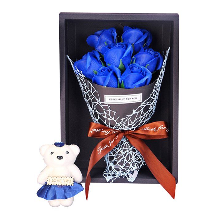 

Creative Exquisite Roses Present Box, Blue