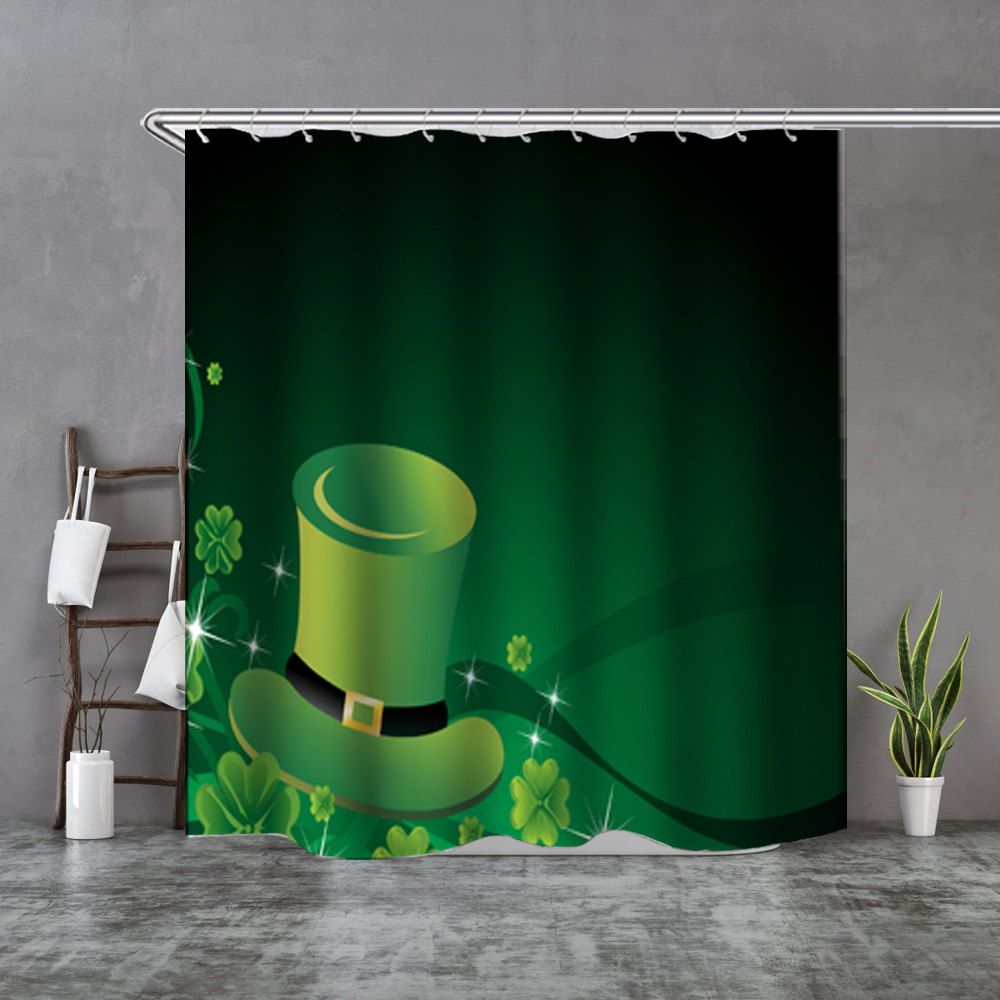 

Four-leaf Clover Hat Boutique Shower Curtain, Multi