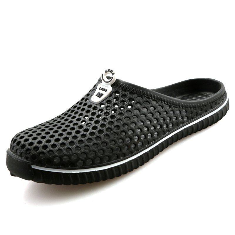 

Men Casual Breathable Slippers Sandals, Black