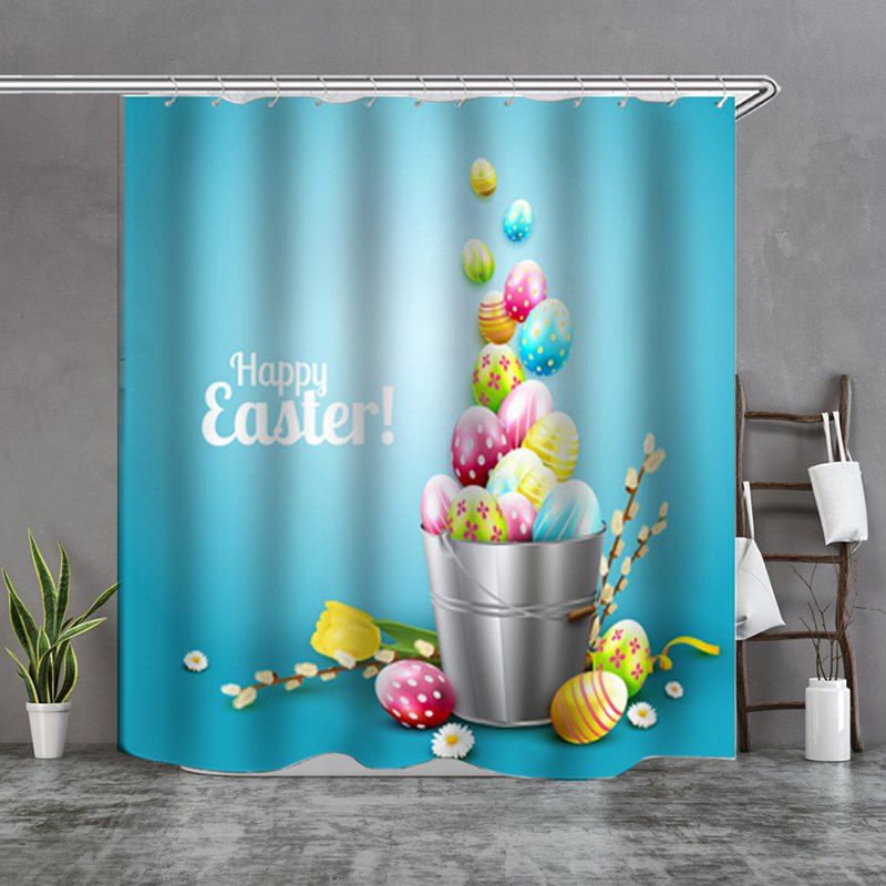 

Flower + Egg Background Boutique Shower Curtain, Multi