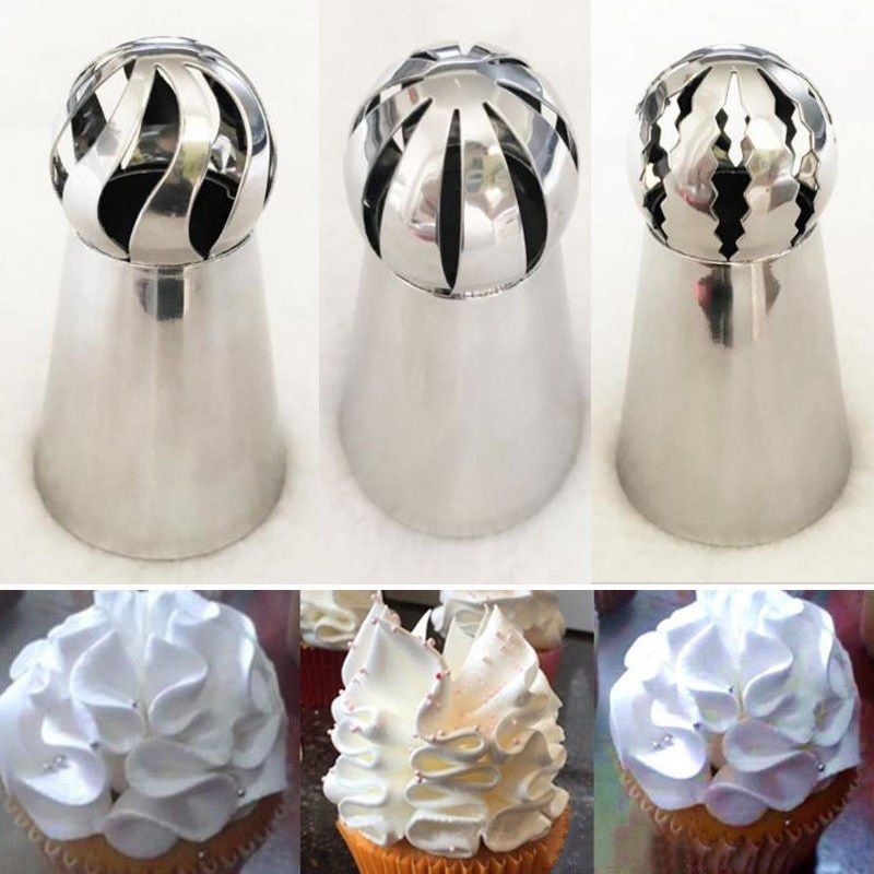 

Torch Ball Cream Rose Garland Nozzle 3pcs, Silver