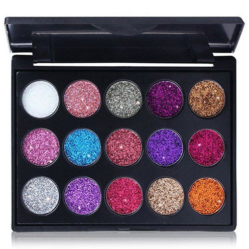 

CmaaDu 15 Colors Shiny Diamond Waterproof Eyeshadow, Multi-a