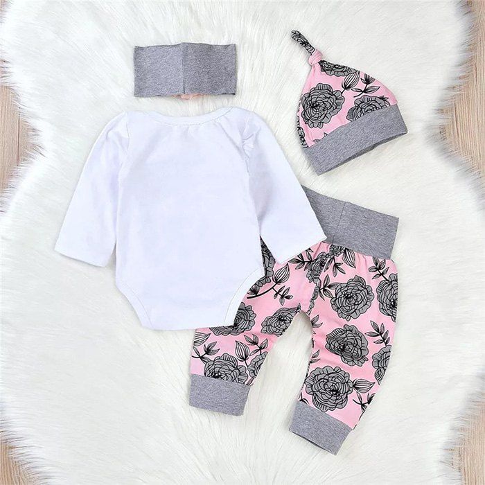 

Z4070811 Baby Gold Powder Print Prince Infant Clothing Set, Pink