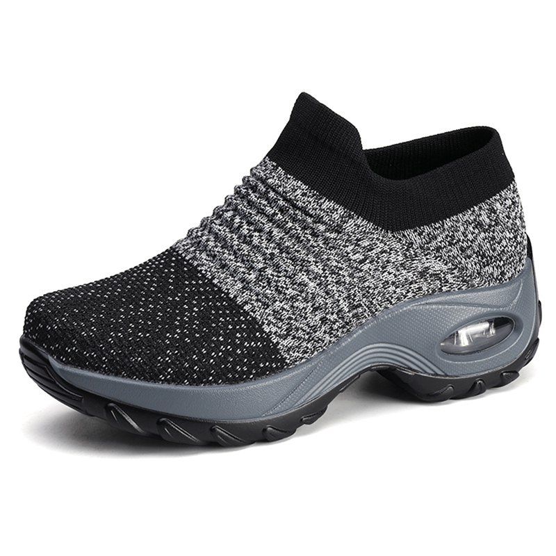 

Women Casual Mesh Cloth Padded Outdoor Sports Shoes, Gray cloud