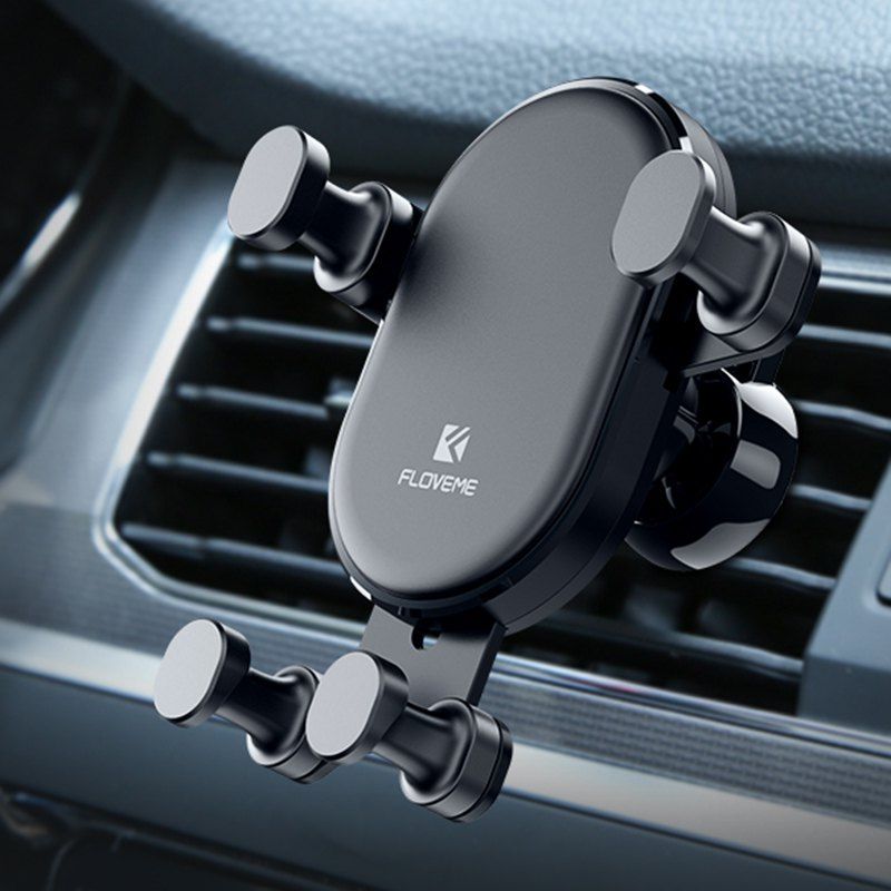 

Floveme Car Gravity Automatic Lock Phone Bracket, Black