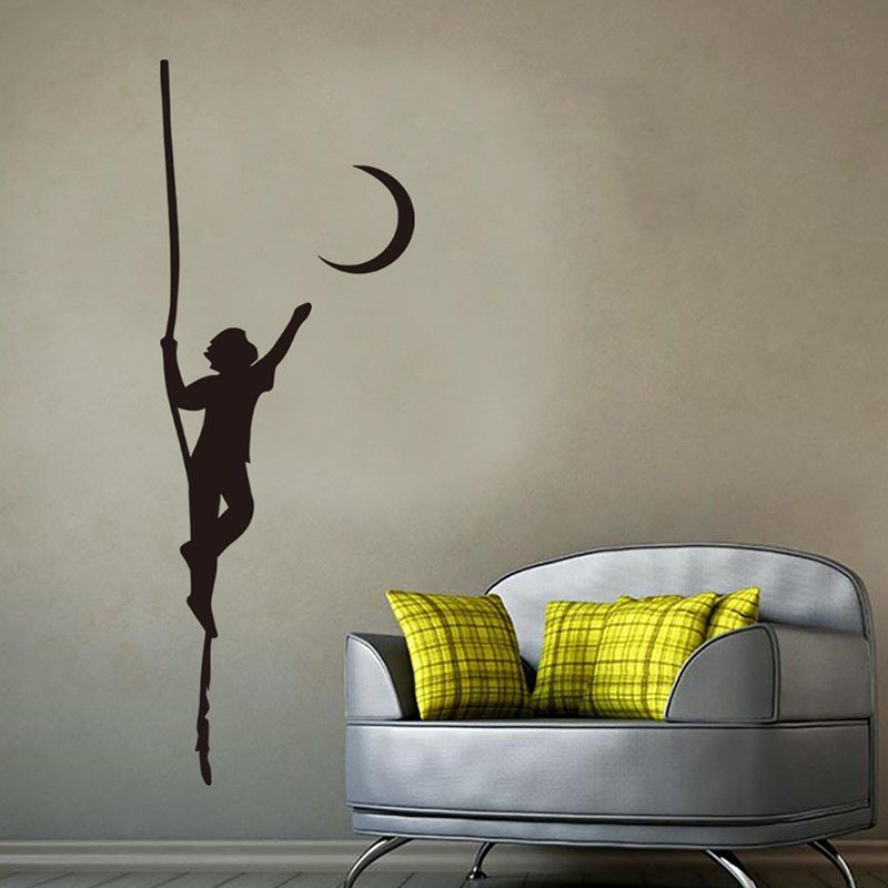

DX066 Carved Removable Personality Wall Sticker, Black