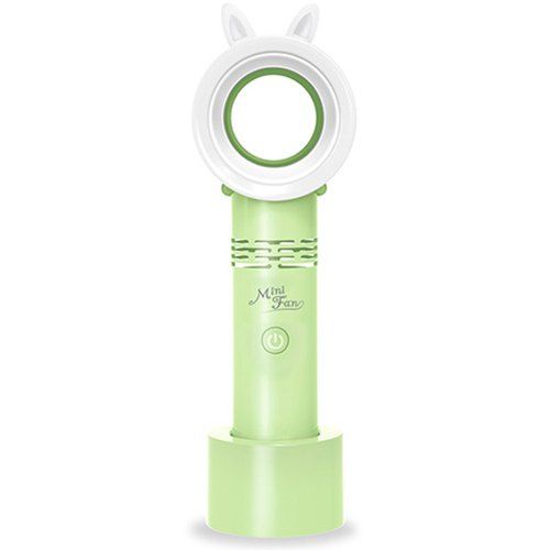 

Mini Leafless Portable Rechargeable USB Small Fan, Green