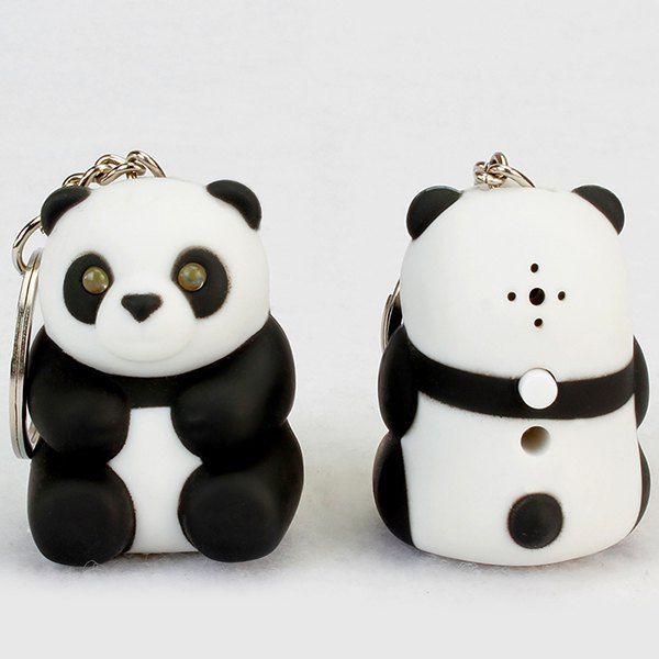 

LED Cartoon Panda Small Animal Keychain, Multi