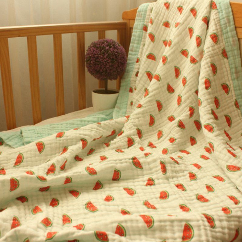 

115 x 115 Six-layer Baby Washed Gauze Wrap Towel Cotton Washed Gauze Newborn Hug, Multi-a