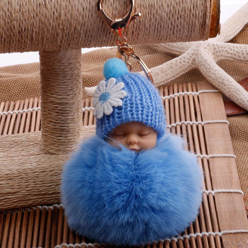 

Women Trinket Keychain Ring Jewelry Gift On Bag, Blue