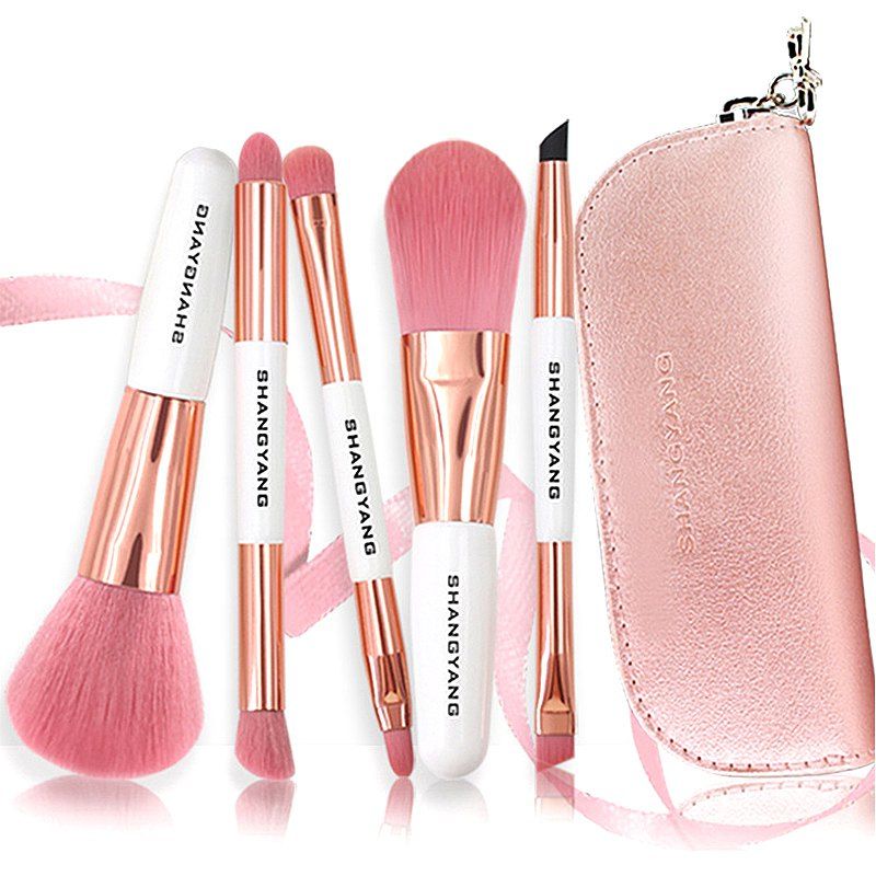 

Shangyang A8 - C Practical Makeup Brush 5pcs, Rose gold