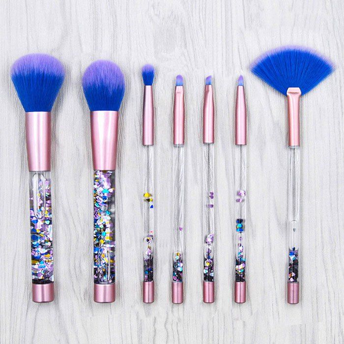 Aquarium Brushes Pink Iridescent Vegan Makeup Brushes Lime Crime