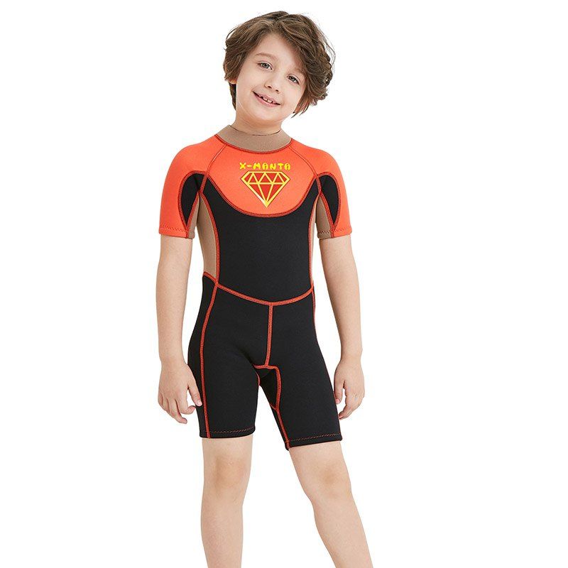

DIVESAIL WS - 18812 Children's Diving Suit Siamese Short Sleeve, Black