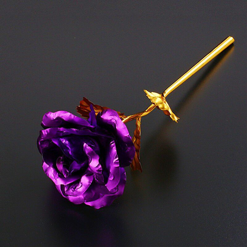 

Simulation 24K Gold Foil Rose, Purple