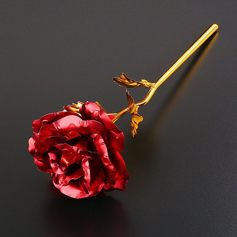 

Simulation 24K Gold Foil Rose, Red