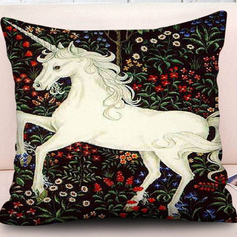 

Digital Print Unicorn Square Sofa Cushion Pillow Case, Multi
