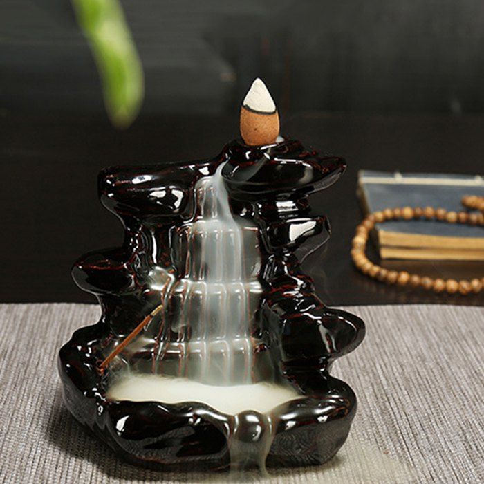 [48% OFF] Backflow Incense Burner Ceramic Alpine Flowing Indoor ...