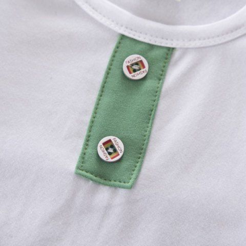 

Male Baby Summer Cotton Dinosaur Pattern Bib Set, Macaw blue green