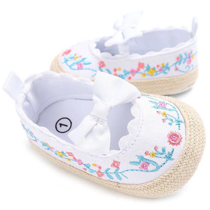 

C - 254 Female Baby Soft Bottom Toddler Shoes, White