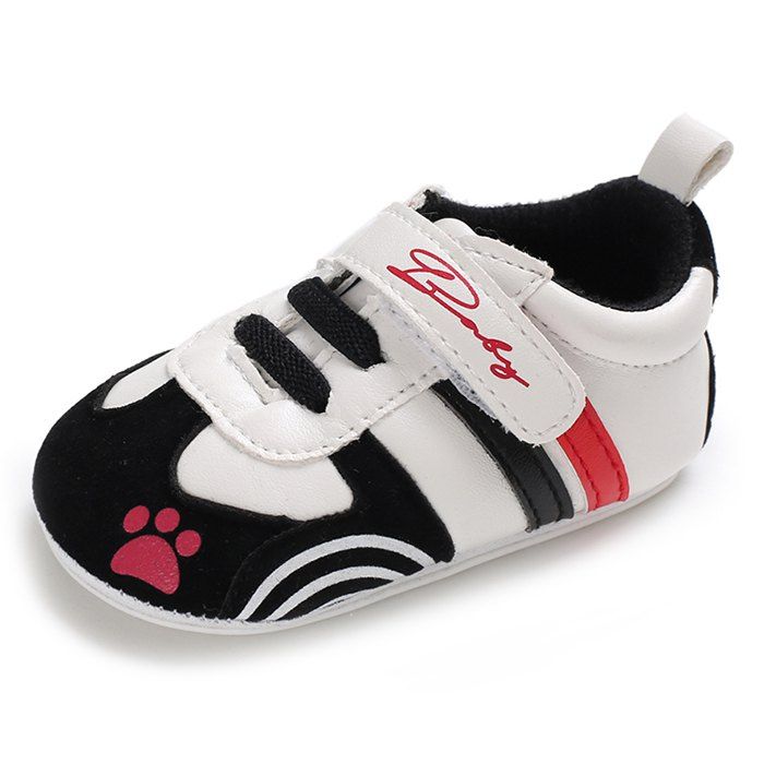 

C - 511 Boys Girls Rubber Bottom Non-slip Baby Toddler Shoes, Black