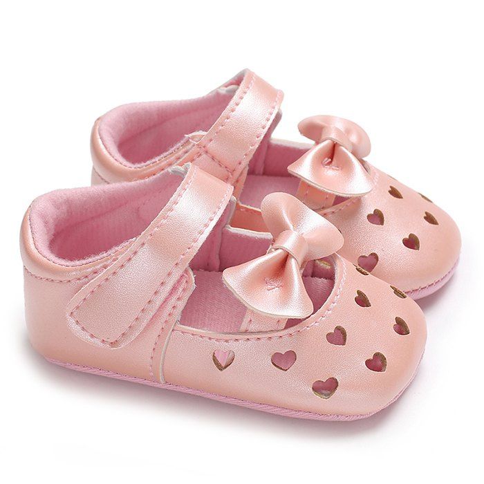 

C - 478 Girl Princess Sandals Silicone Soles Non-slip Baby Toddler Shoes 0 - 1 Year Old, Light pink
