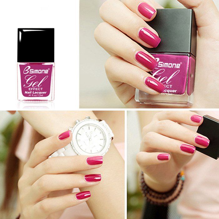 

BSIMONE YQ - T12 Varnish Metallic Mirror Effect Nail Polish 12ml, Dark orchid